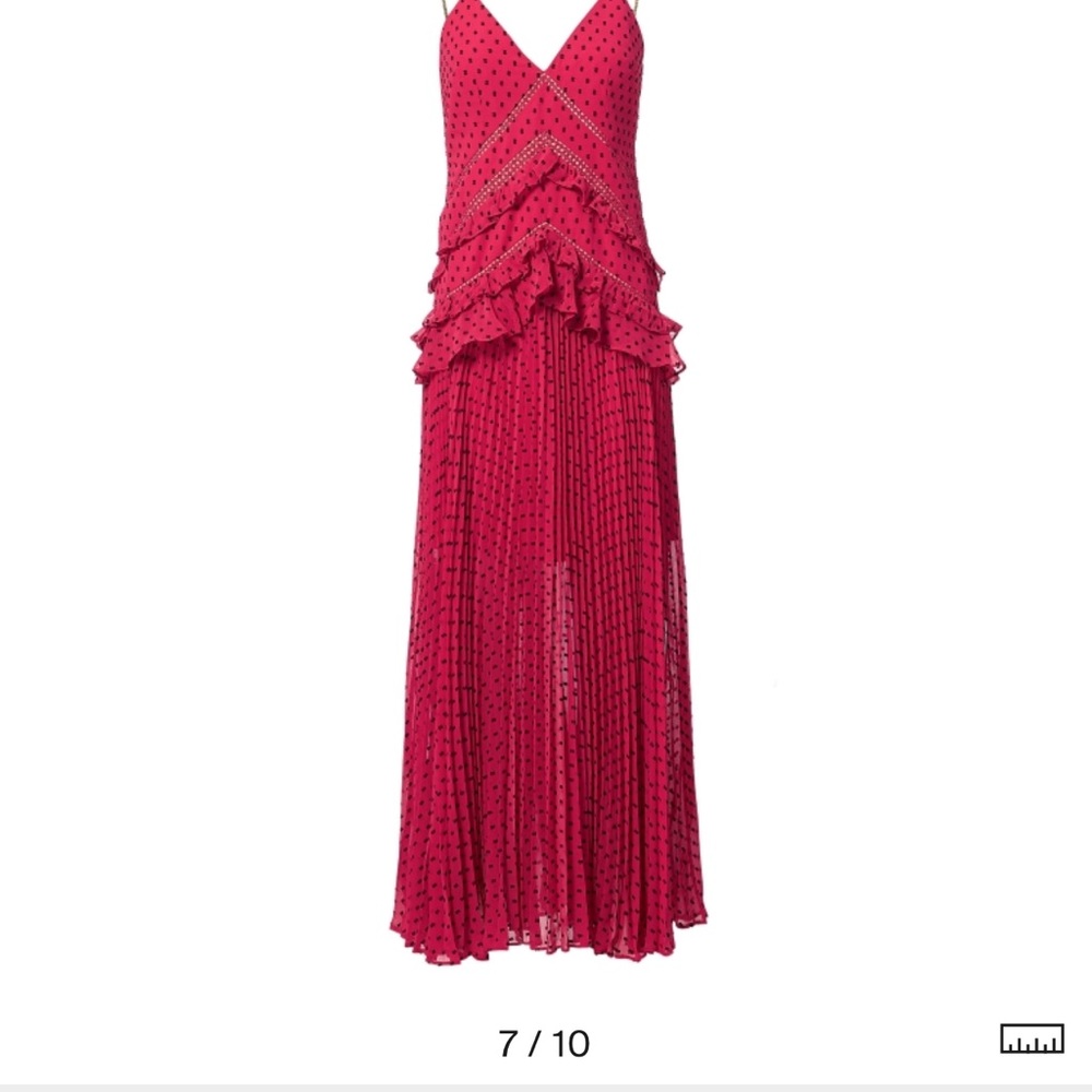 NWT. Never worn fuschia shiffon dress. - Picture 3 of 5